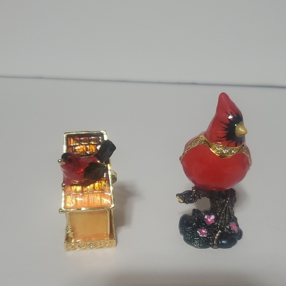 Red Cardinal Trinket Box Set - Picture 2 of 9